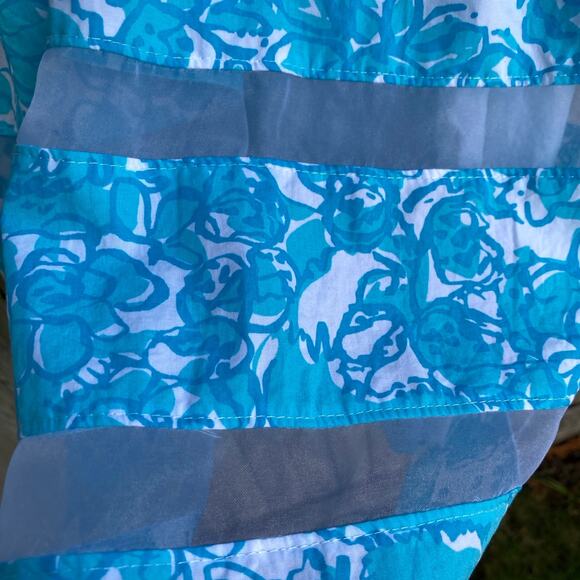 Lilly Pulitzer shorly blue shes a fox Ollie fit & flare summer dress sz4 - Picture 8 of 10